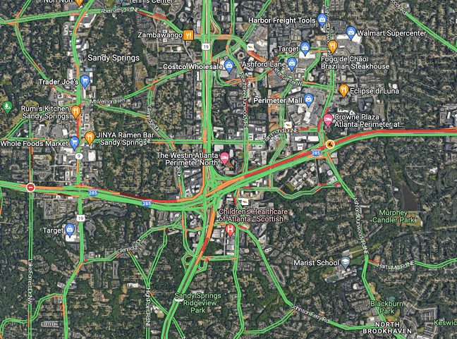 Busiest Road In Atlanta Ga 400 