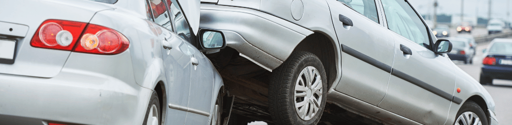 Two cars involved in an accident 