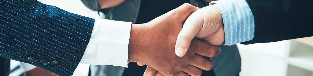 Lawyer and client shaking hands